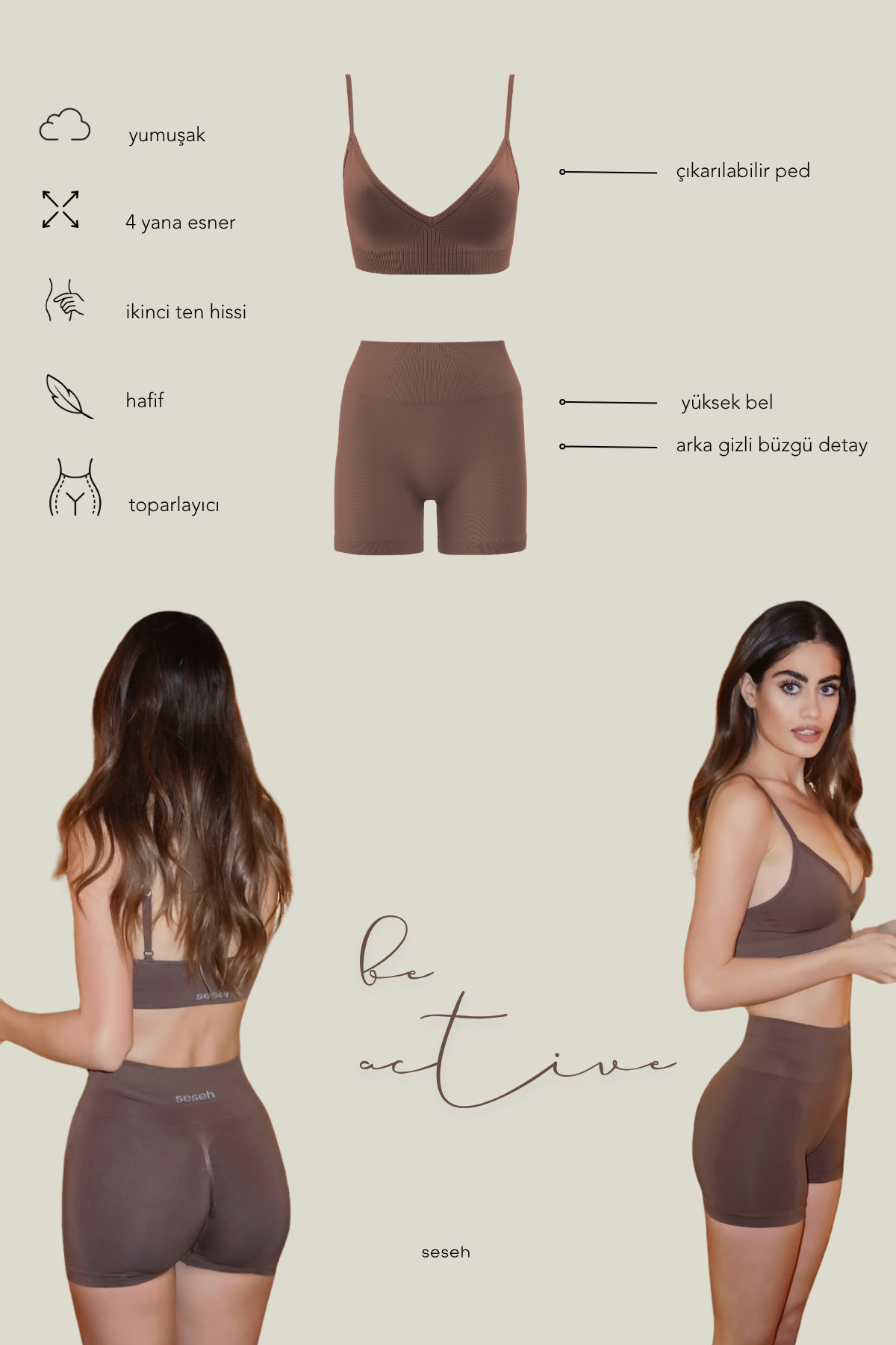 Eterna Brown Comfortlux Triangle Bra