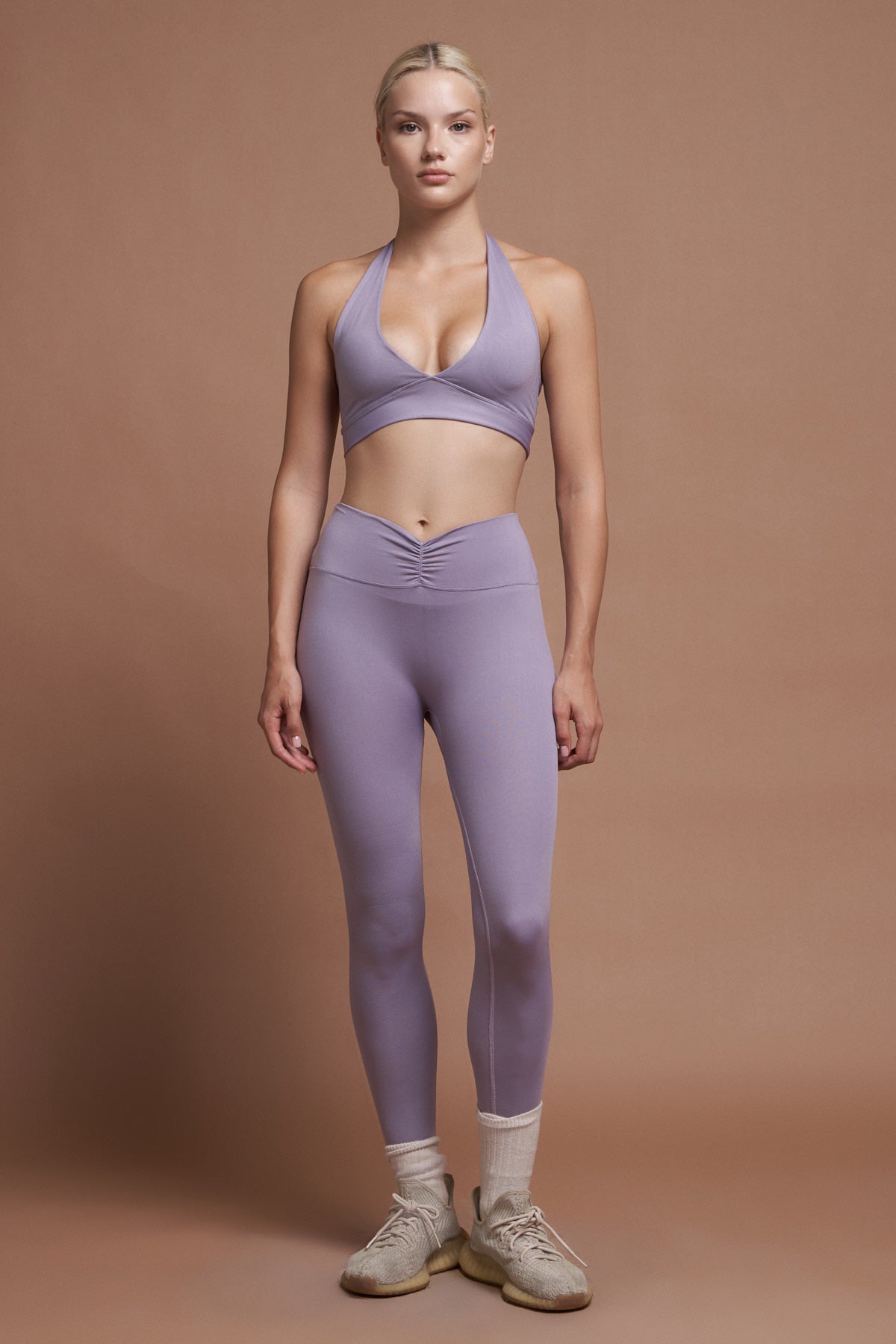 IVY Mor Ön Büzgülü Seamless Scrunch Toparlayıcı Spor Tayt