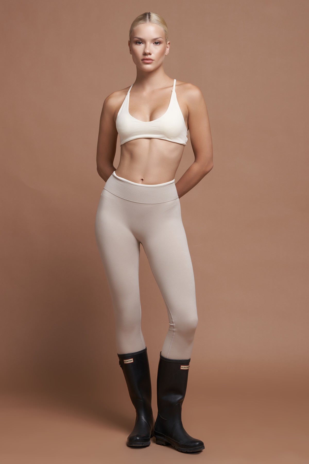 ROSA Beyaz Seamless Spor Bra