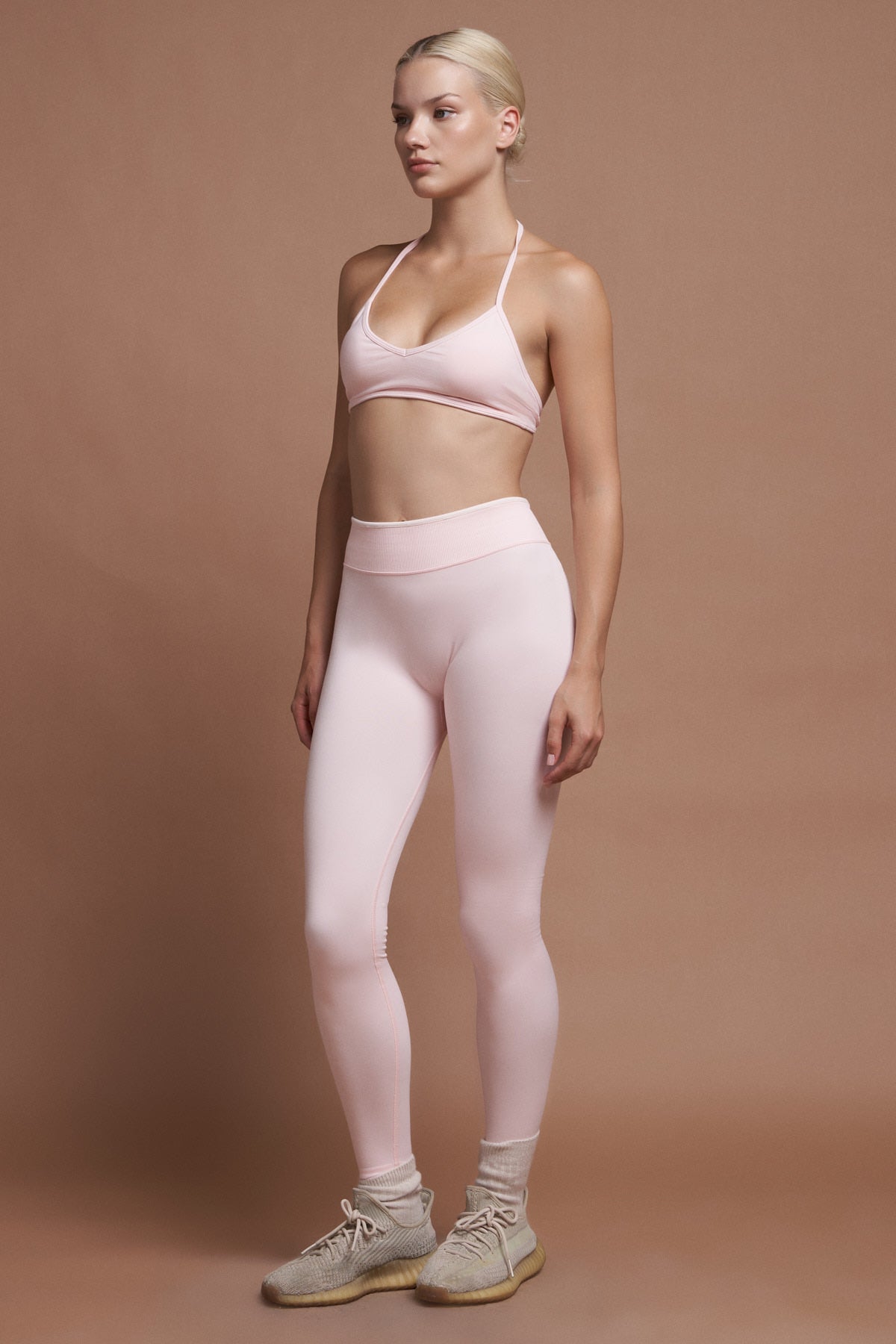 Sierra Pembe Çift Renk Seamless Scrunch Toparlayıcı Spor Tayt