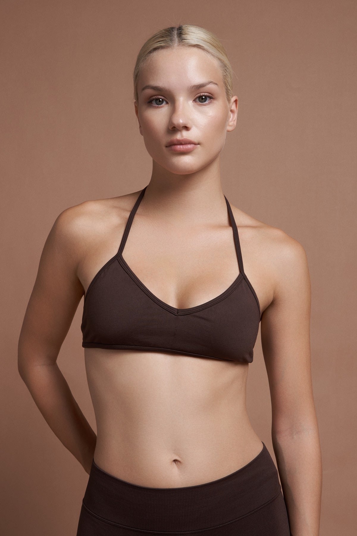 Ferra Kahverengi Seamless Spor Bra