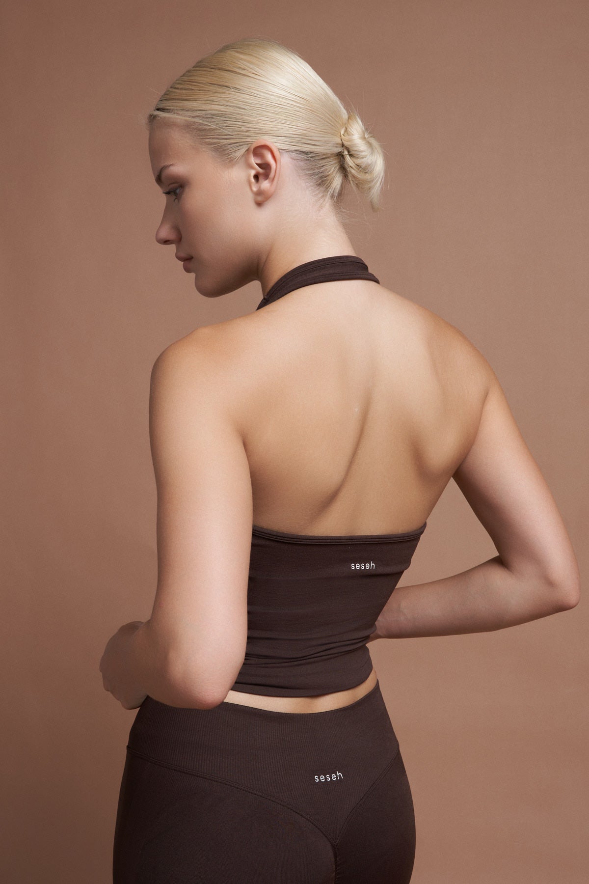 FIORA Kahverengi Seamless Tank Top