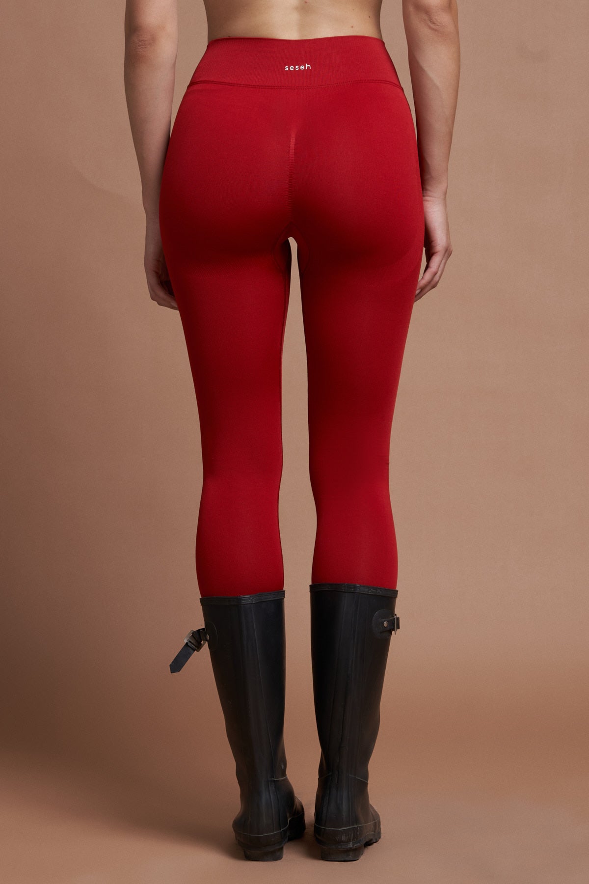 Moss V Kırmızı Seamless Scrunch Toparlayıcı Spor Tayt