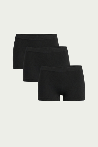 3 Adet Siyah İkinci Ten Hissiyatı Premium Seamless Boyshort