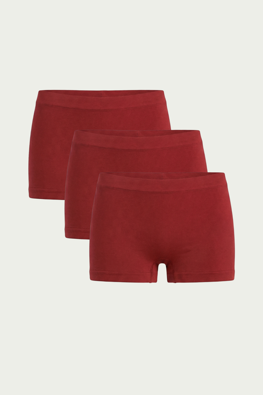 3 Adet Kırmızı Dikişsiz İkinci Ten Hissiyatı Premium Seamless Boyshort Boxer