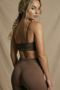Eleve Kahve Seamless Scrunch Toparlayıcı Spor Tayt