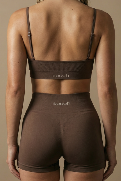 Solis Mocha Kahve Seamless Spor Biker Şort