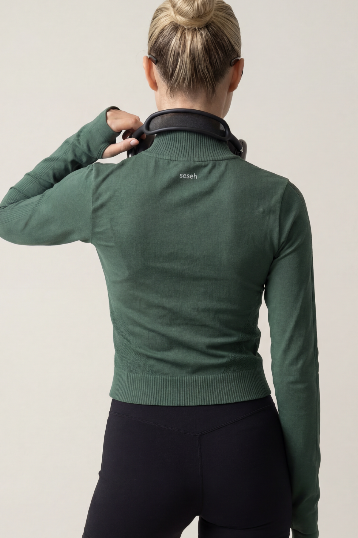 Freya Yeşil Seamless Toparlayıcı Dar Kalıp Kadın Spor Ceket
