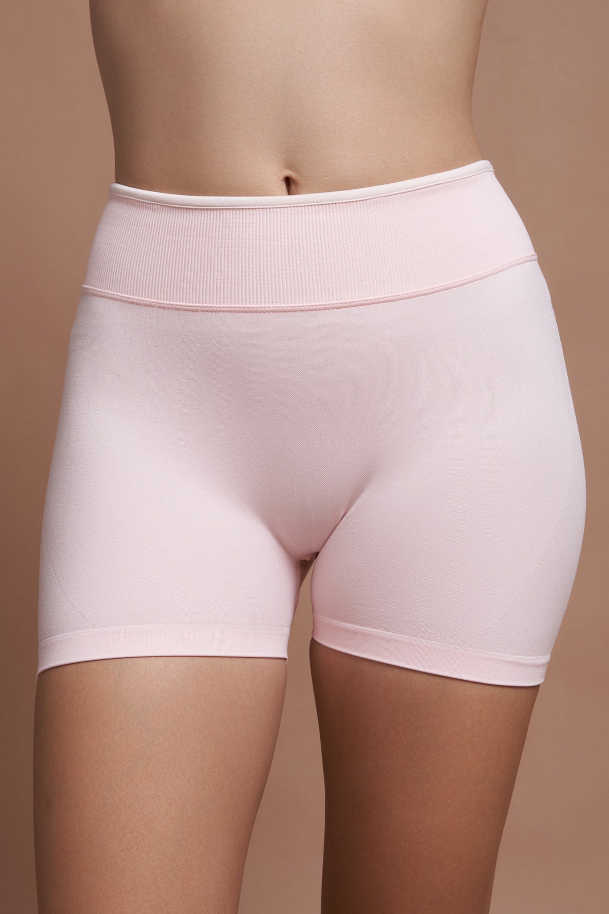 Riva Pembe Çift Renk Seamless Scrunch Toparlayıcı Spor Şort
