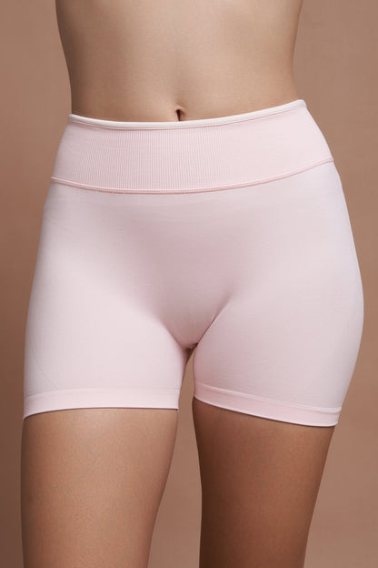 Riva Pembe Çift Renk Seamless Scrunch Toparlayıcı Spor Şort