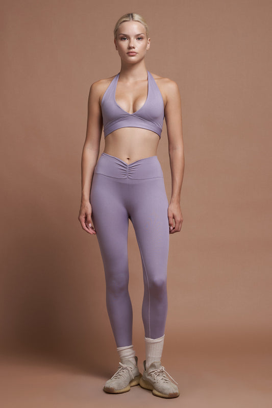 IVY Mor Ön Büzgülü Seamless Scrunch Toparlayıcı Spor Tayt