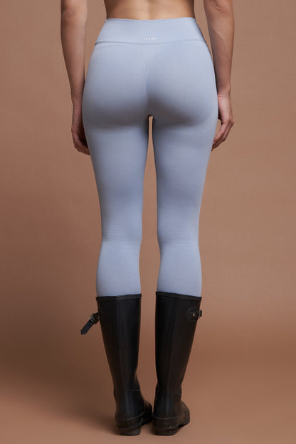 Moss V Toz Mavisi Seamless Scrunch Toparlayıcı Spor Tayt