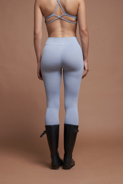 Moss V Toz Mavisi Seamless Scrunch Toparlayıcı Spor Tayt