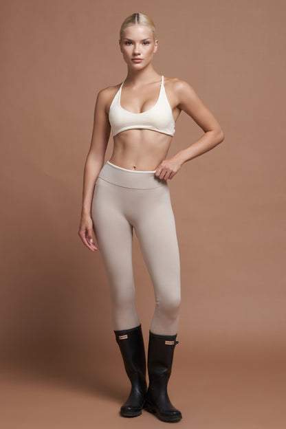 Sierra Gri Çift Renk Seamless Scrunch Toparlayıcı Spor Tayt
