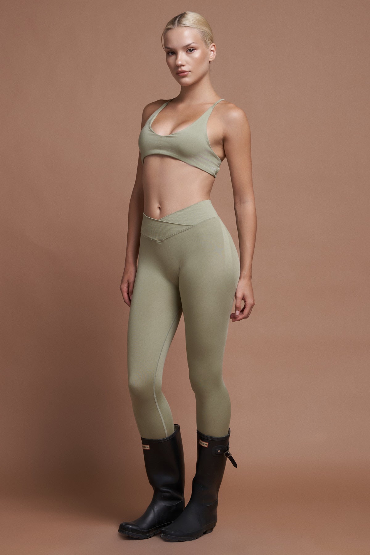 MOSS V Yeşil Seamless Scrunch Toparlayıcı Spor Tayt