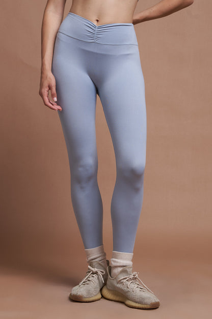 IVY Toz Mavisi Ön Büzgülü Seamless Scrunch Toparlayıcı Spor Tayt