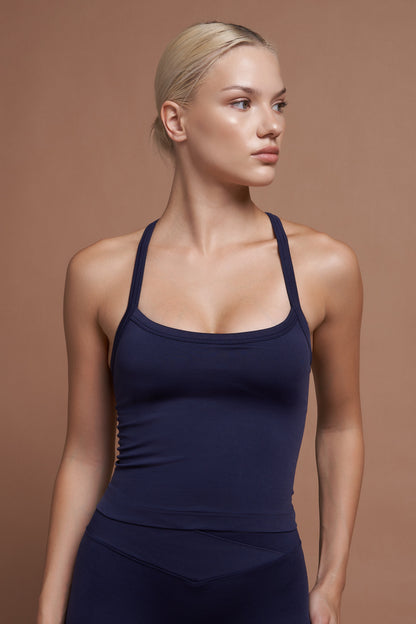 Nova Lacivert Seamless Tank Top