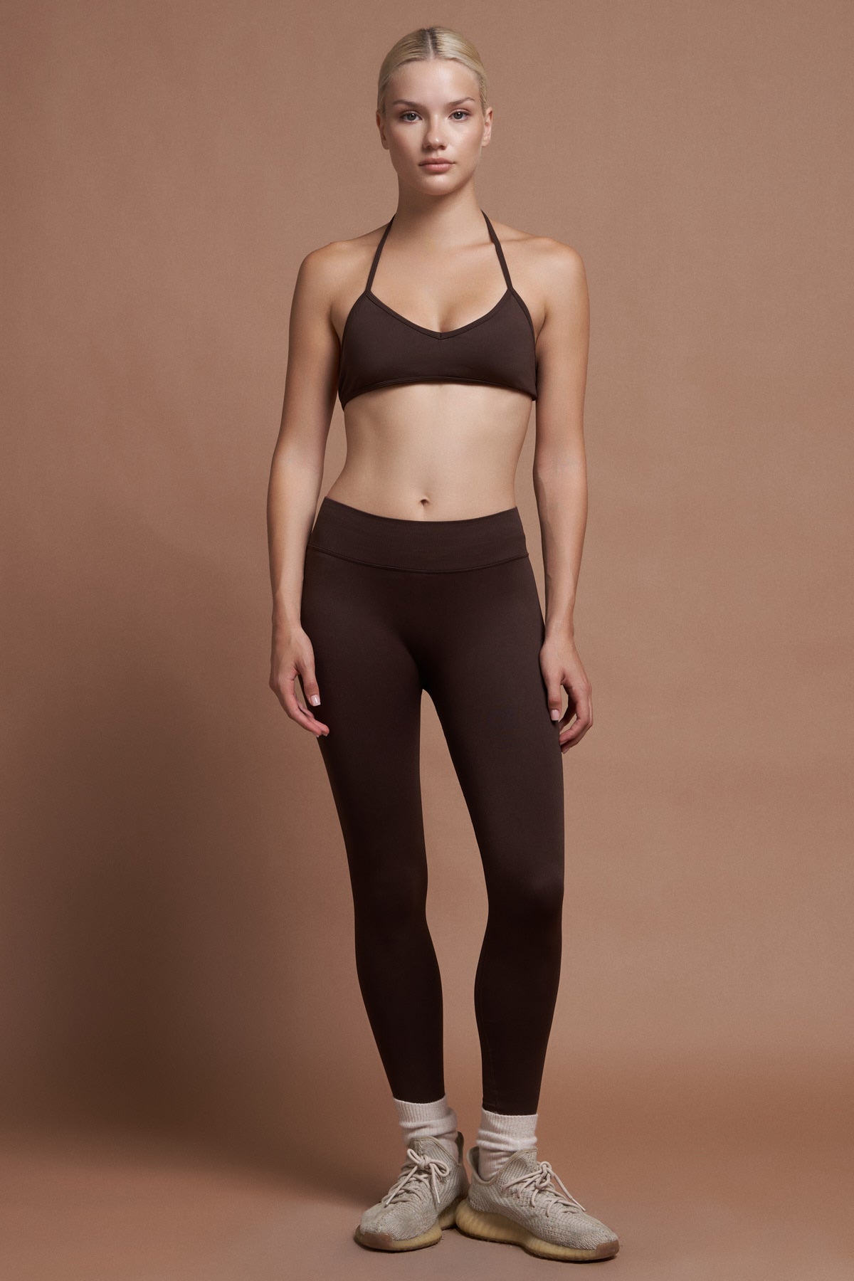Terra Acı Kahve Seamless Scrunch Toparlayıcı Spor Tayt