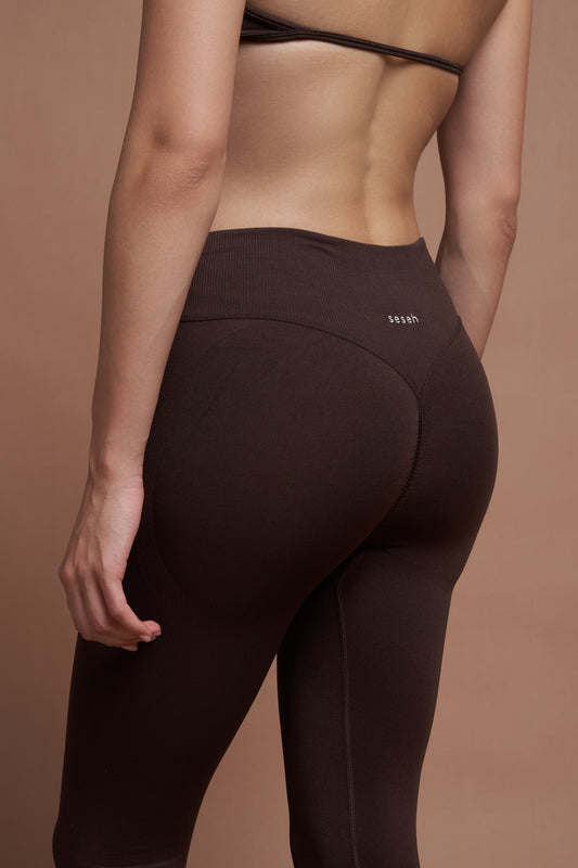 Terra Acı Kahve Seamless Scrunch Toparlayıcı Spor Tayt