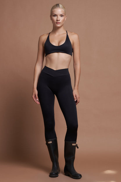 MOSS V Siyah Seamless Scrunch Toparlayıcı Spor Tayt
