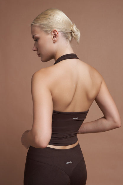 FIORA Kahverengi Seamless Tank Top