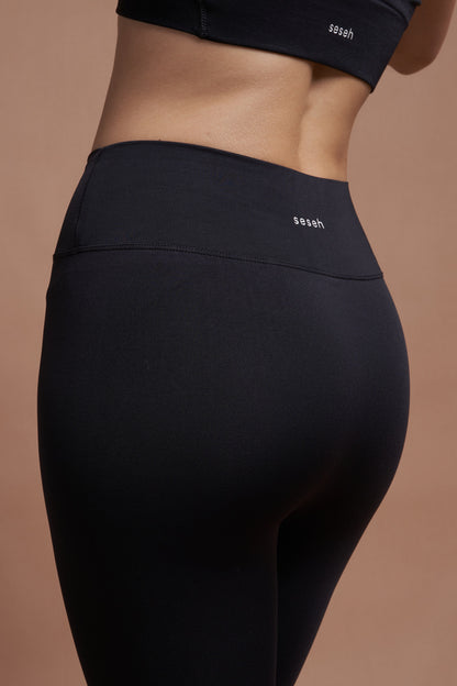 IVY Siyah Ön Büzgülü Seamless Scrunch Toparlayıcı Spor Tayt