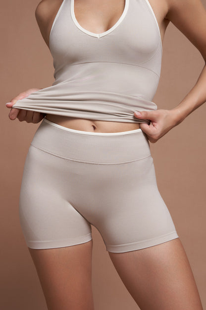 Valora Gri Çift Renk Tank Top