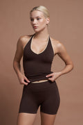 Valora Kahverengi Çift Renk Tank Top