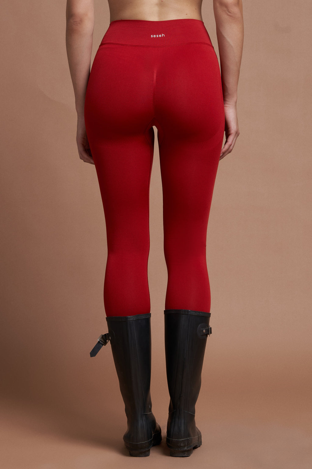Moss V Kırmızı Seamless Scrunch Toparlayıcı Spor Tayt