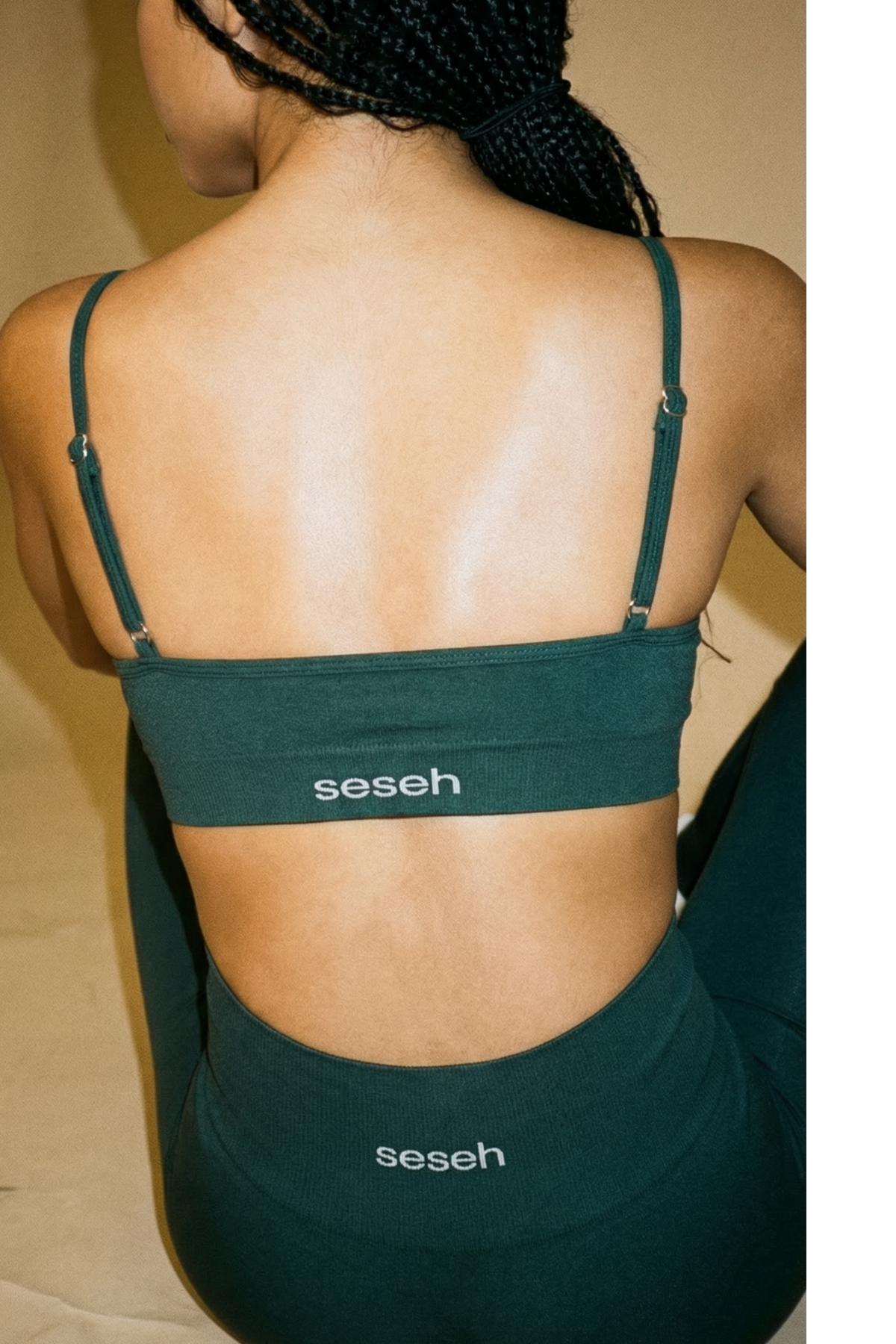 Eleve Ördek Yeşil Seamless Scrunch Toparlayıcı Spor Tayt