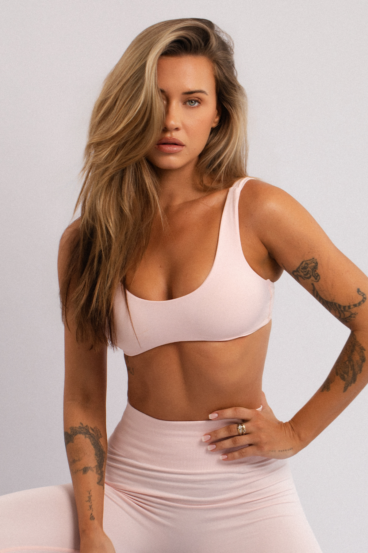 Seseh Seamless Scoop Spor Bra Pembe