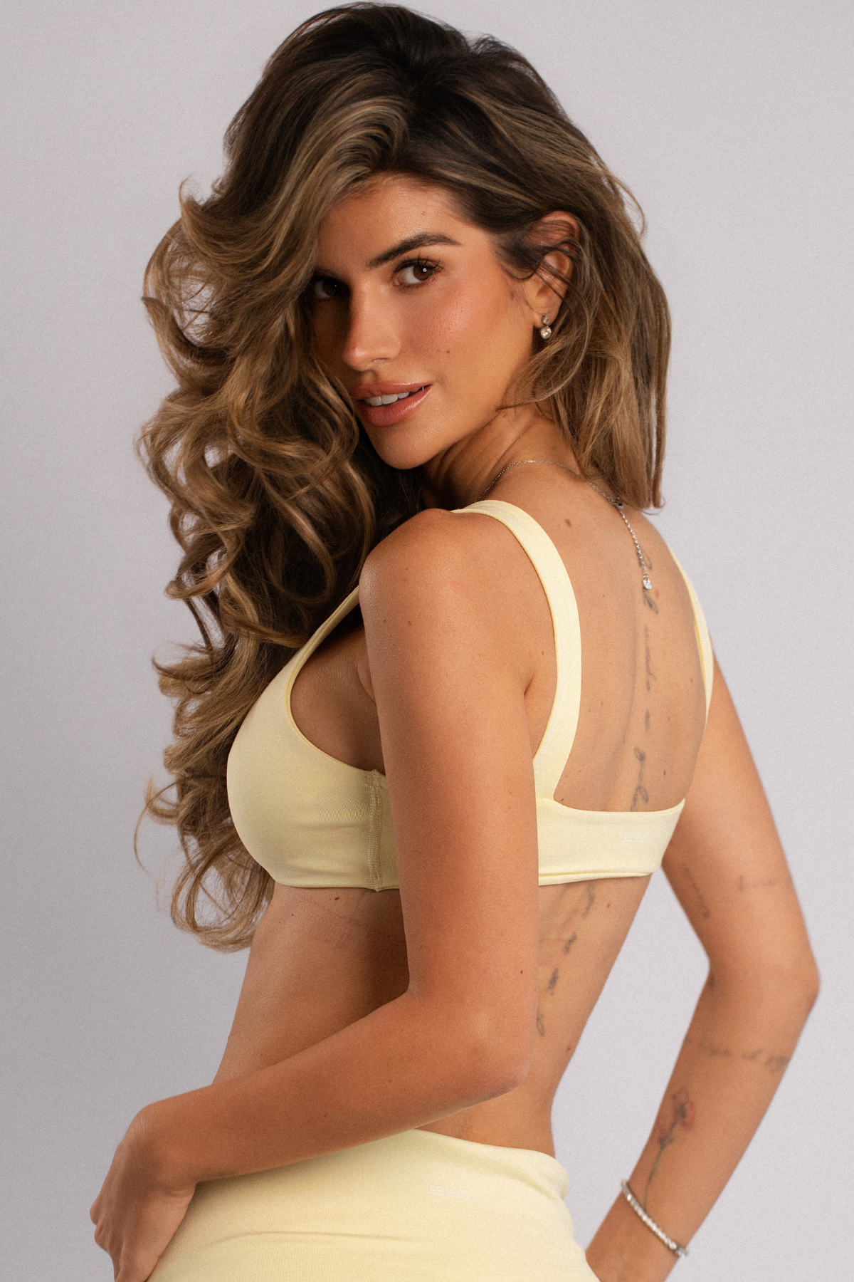 Seseh Seamless Scoop Spor Bra Sarı