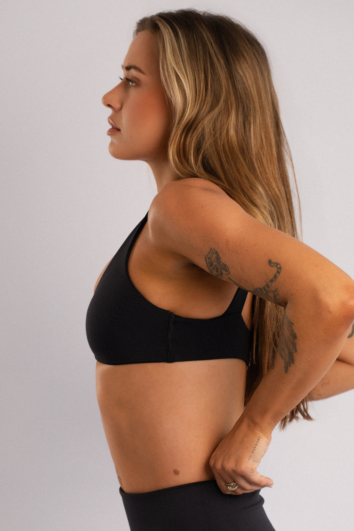 Seseh Seamless Scoop Spor Bra Siyah