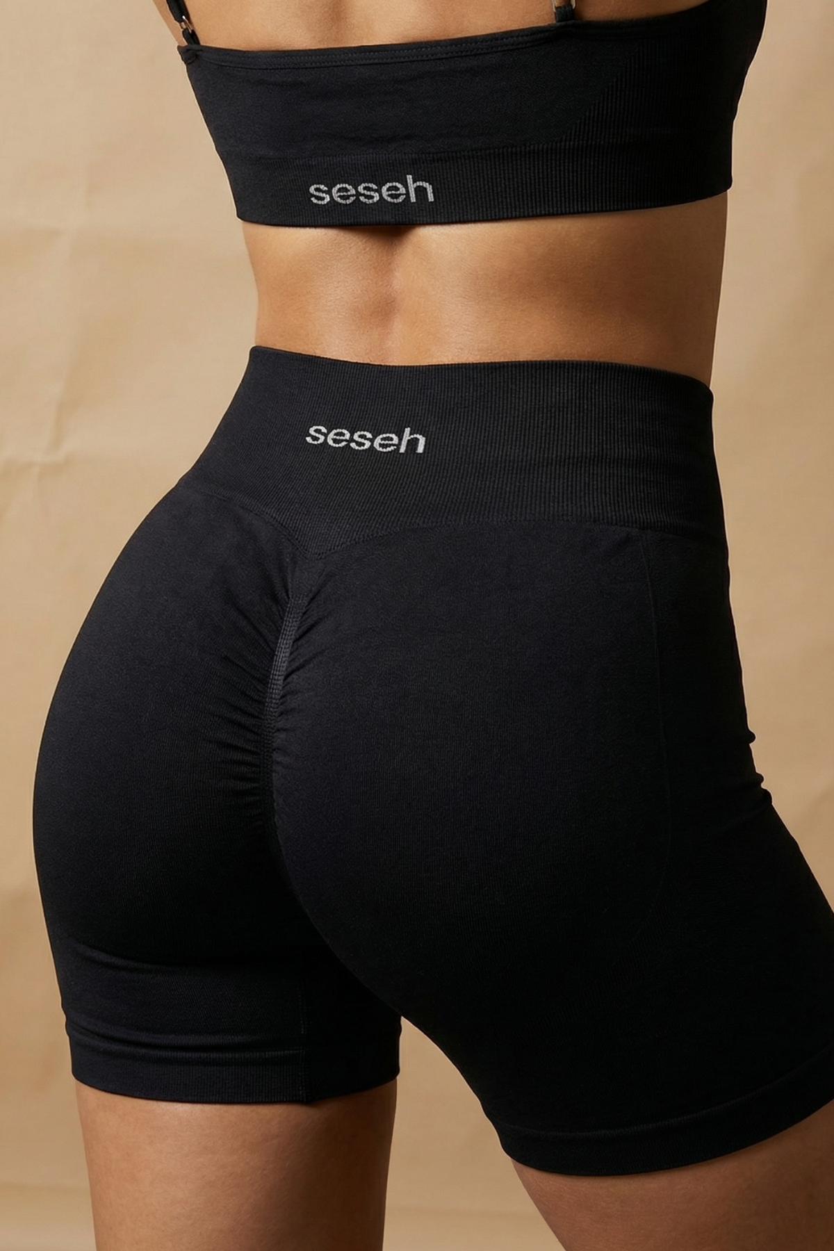 Solis Siyah Seamless Spor Biker Şort
