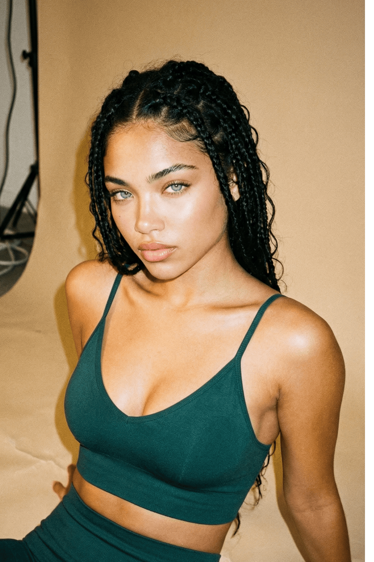 Eleve Ördek Yeşil Seamless Scrunch Toparlayıcı Spor Tayt