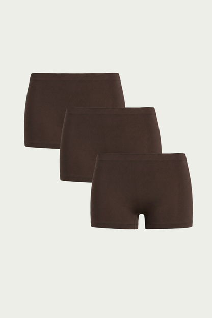 3 Adet Acı Kahve Dikişsiz İkinci Ten Hissiyatı Seamless Boyshort