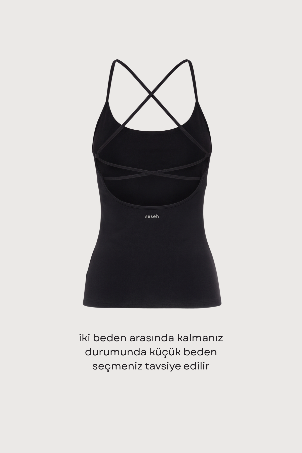Seseh Crossback Çapraz Askılı Halter Siyah